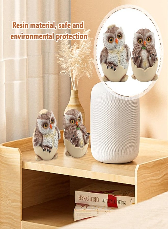 Restynic 2-Piece Resin Owl Figurines - Eggshell Texture, Hand-Painted Detailing, Spruces Up Bookshelves/Desks/Mantels - Warms Home Vibe for Decor Lovers - Image 5